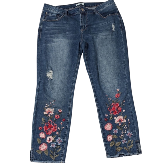 Kensie Embroidered Jeans Kensie Women's Embroidered Denim Knot-Front Midi  Dress Macy's